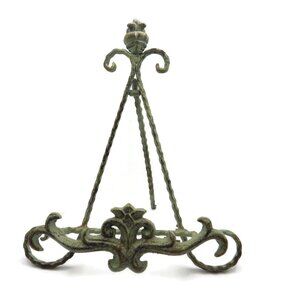 Verdigris Wrought Iron Easel/ Display Plate/ Photo